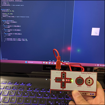 Square moves across screen