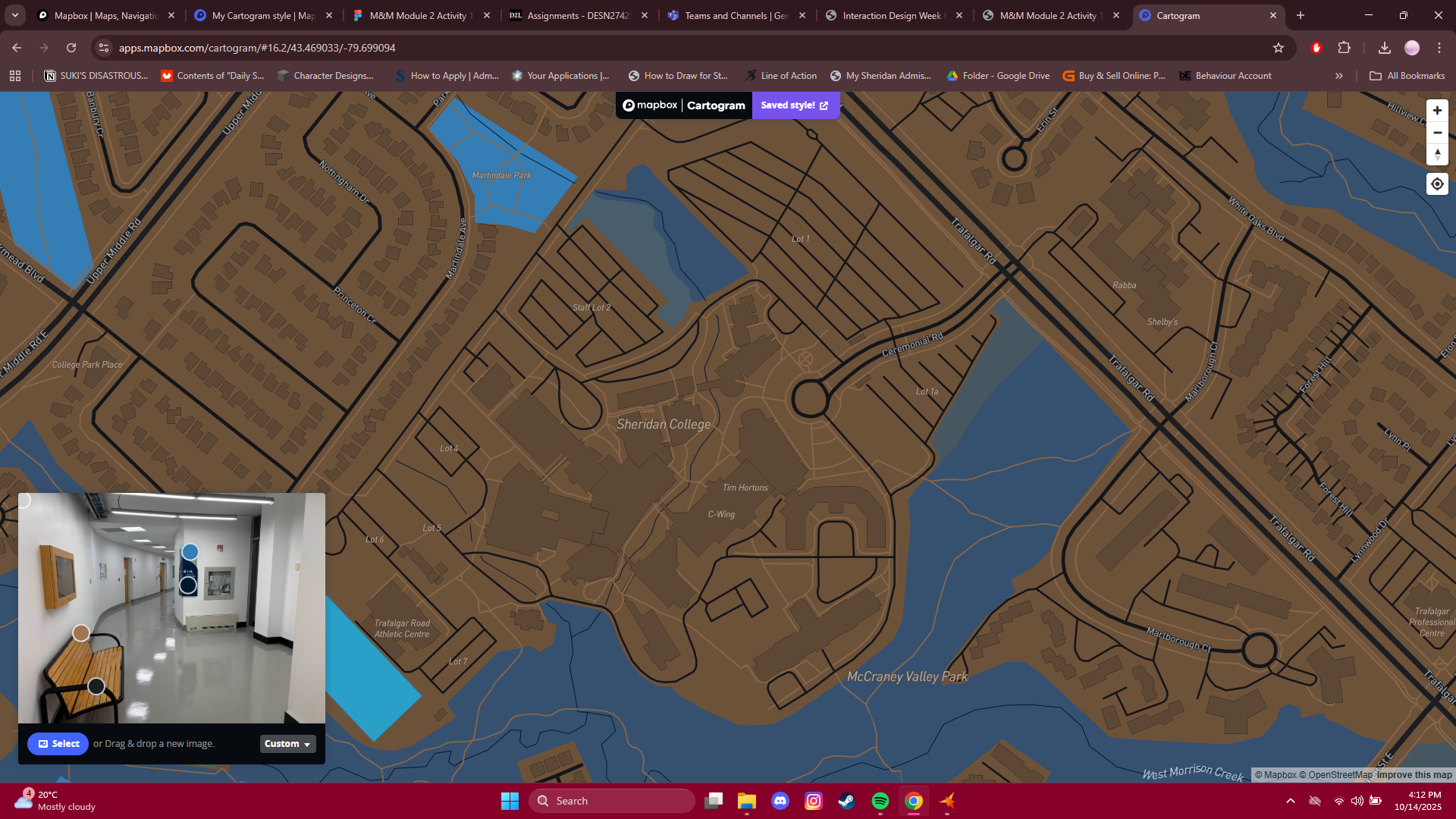 Adjusted the colours of the previous test, changed the greenspace to a different colour for higher contrast