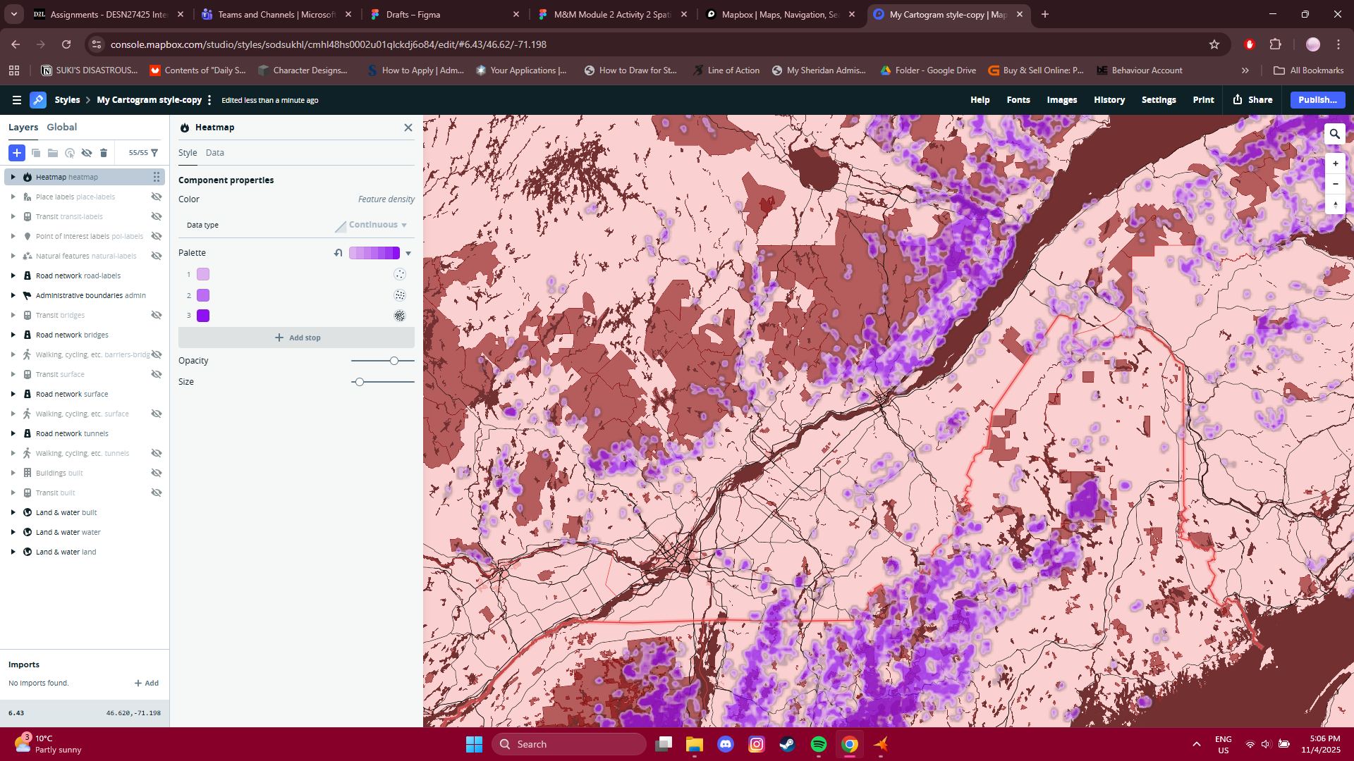 Bivariate spacial map experimentation
